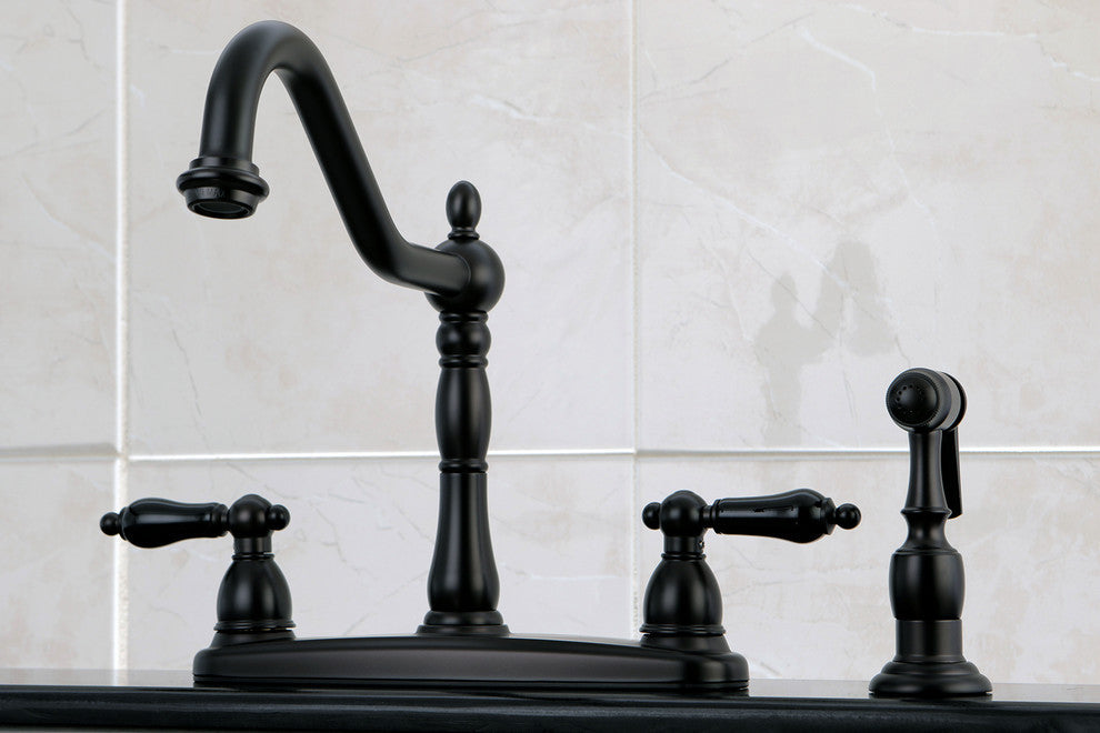 Kingston Brass Centerset Kitchen Faucet, Oil Rubbed Bronze