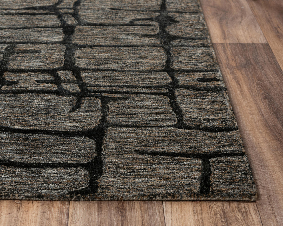 Rizzy Home BKR103 Becker Area Rug8'9"x11'9" Charcoal