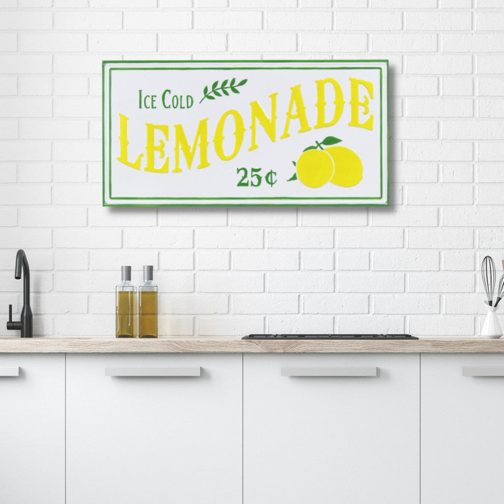 Maison Ice Cold Lemonade Sign - Green