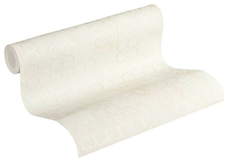 Geometric Textured Wallpaper Featuring Honeycomb Pattern, 374241