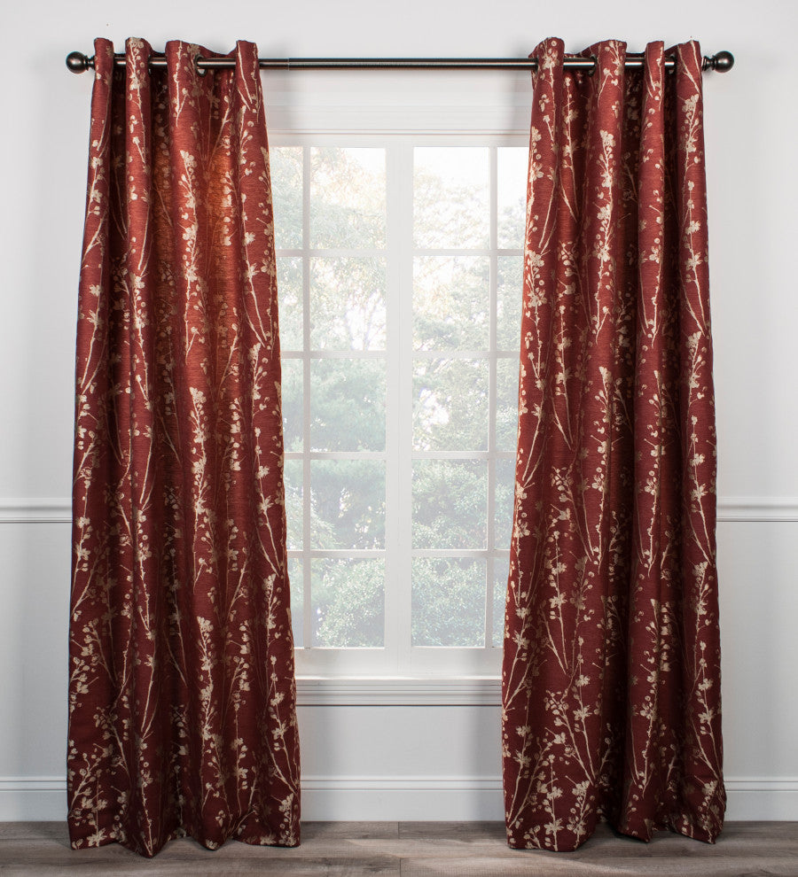 Meadow Lined Grommet Panel, Cardinal, 50"x63"