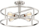 Quoizel NHR1718BN Four Light Semi-Flush Mount, Brushed Nickel Finish