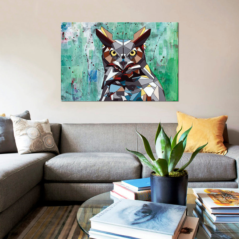 "Owl" by DAAS, Canvas Print, 26"x18"