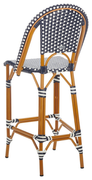 Safavieh California Bar Stool, Navy/White