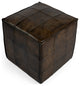 Butler Leon Dark Brown Leather Ottoman