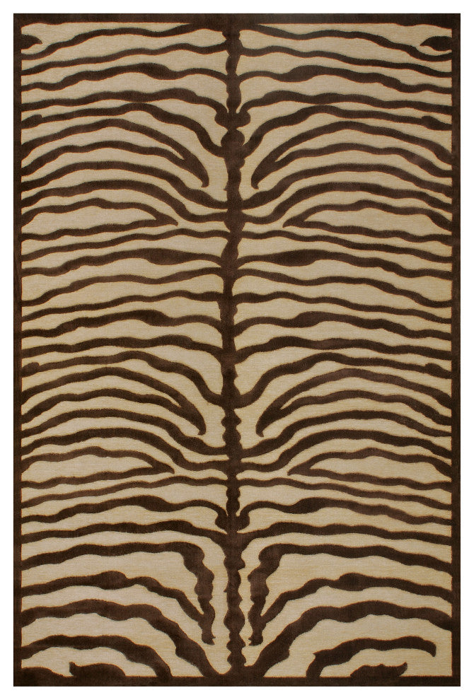 Weave & Wander Sofra Transitional Chenille Tiger Rug, 5'3"x7'6"