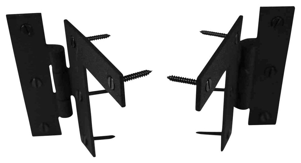 Black HL Flush Mount Door Hinges Left & Right Pair Pack of 4 Renovators Supply
