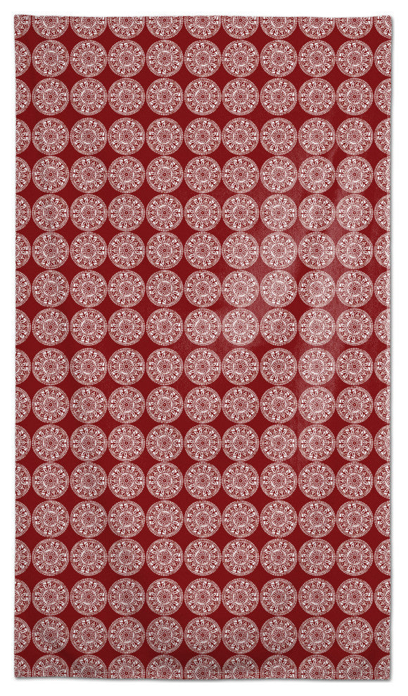 Small Red Medallions 58 x 102 Outdoor Tablecloth
