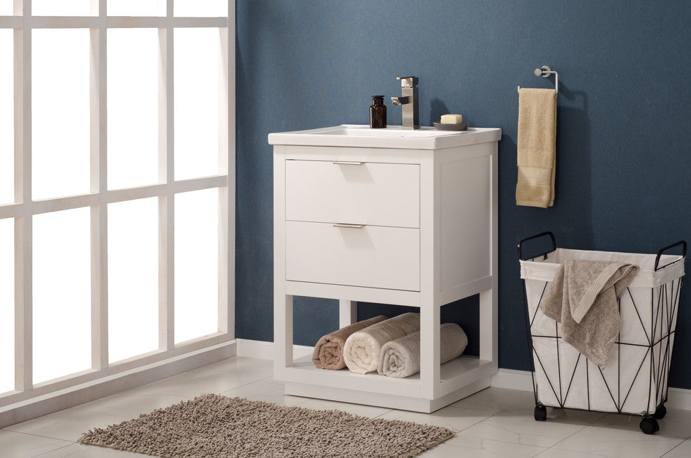 Klein 24" Single Sink Vanity, White
