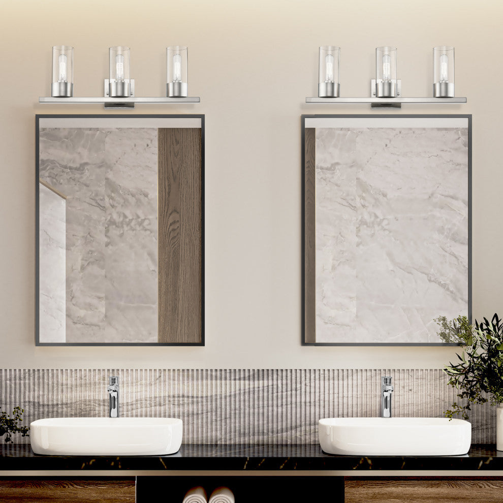 Carson 3 Light Brushed Nickel Vanity Sconce