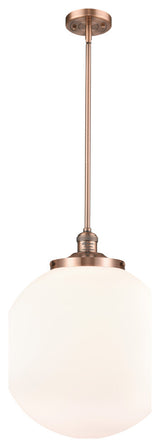 Beacon Pendant, Antique Copper, Matte White