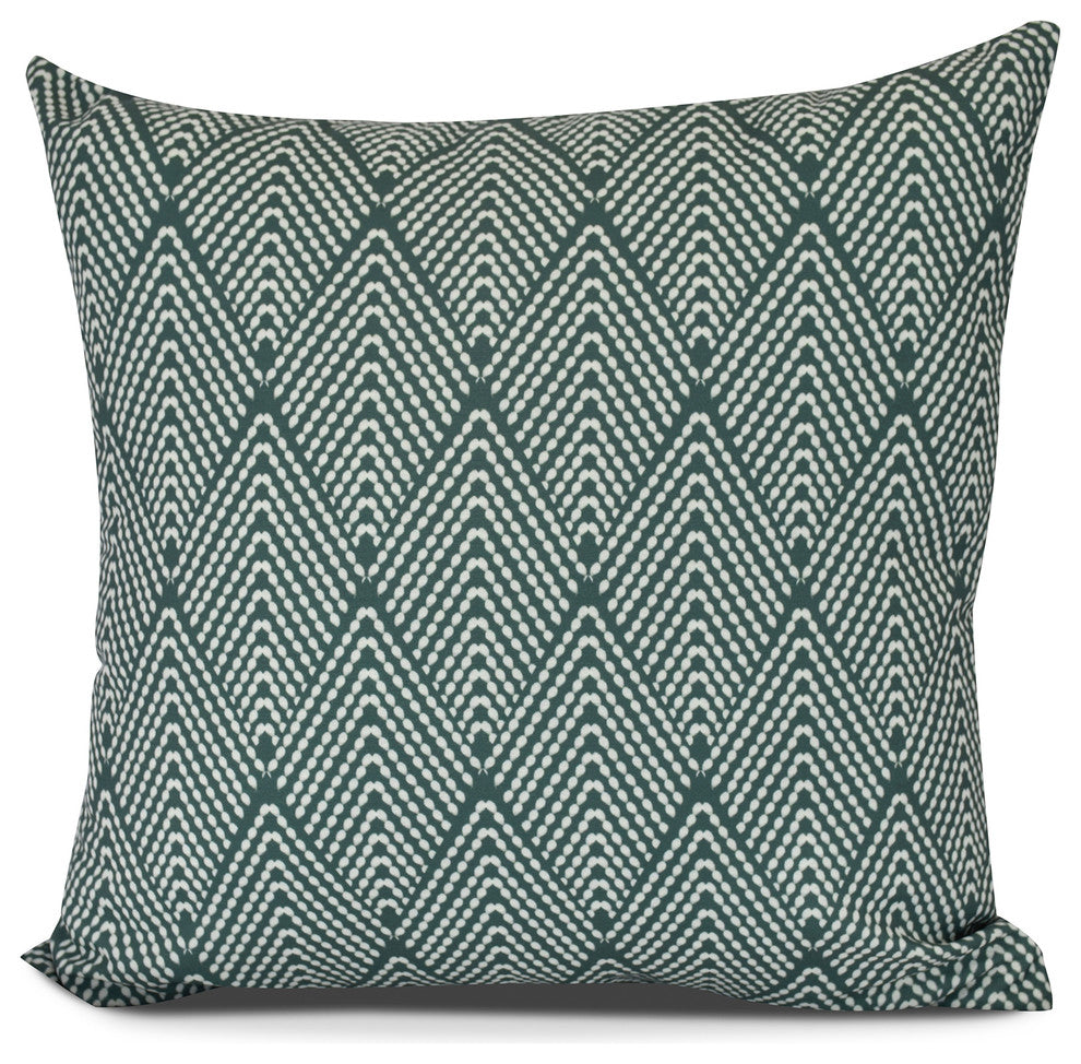 Lifeflor, Geometric Print Pillow, Green, 18" x 18"