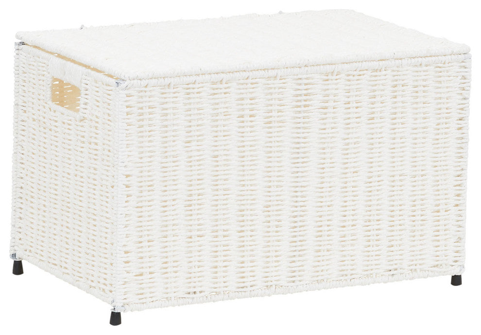 Small Woven Sturge Chest, Paper Rope, Arctic White