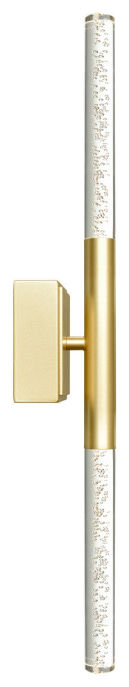 Integrated LED Satin Gold Vanity Light