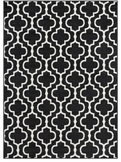 Surya Seville SEV-2317 7'10"x10'2" Rug, Black/White