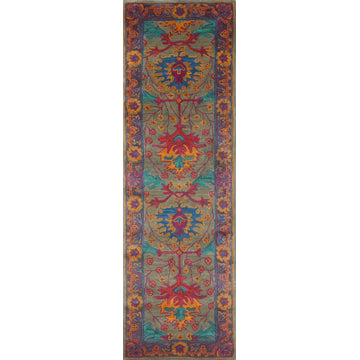 Bashian Somers Taupe Area Rug, 2.6''x8''