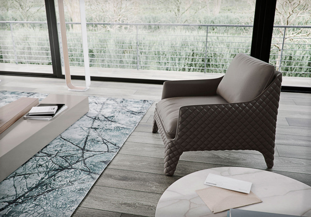 Chatham Lounge Chair, Fendi Leather