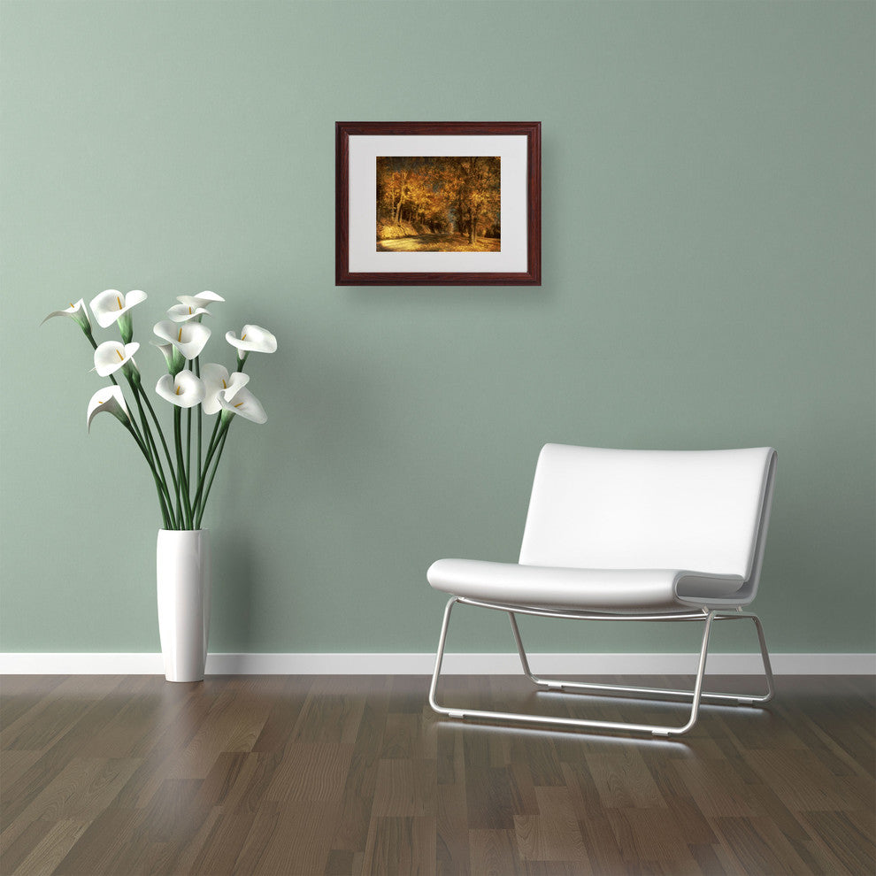 'Back Roads' Matted Framed Canvas Art by Lois Bryan