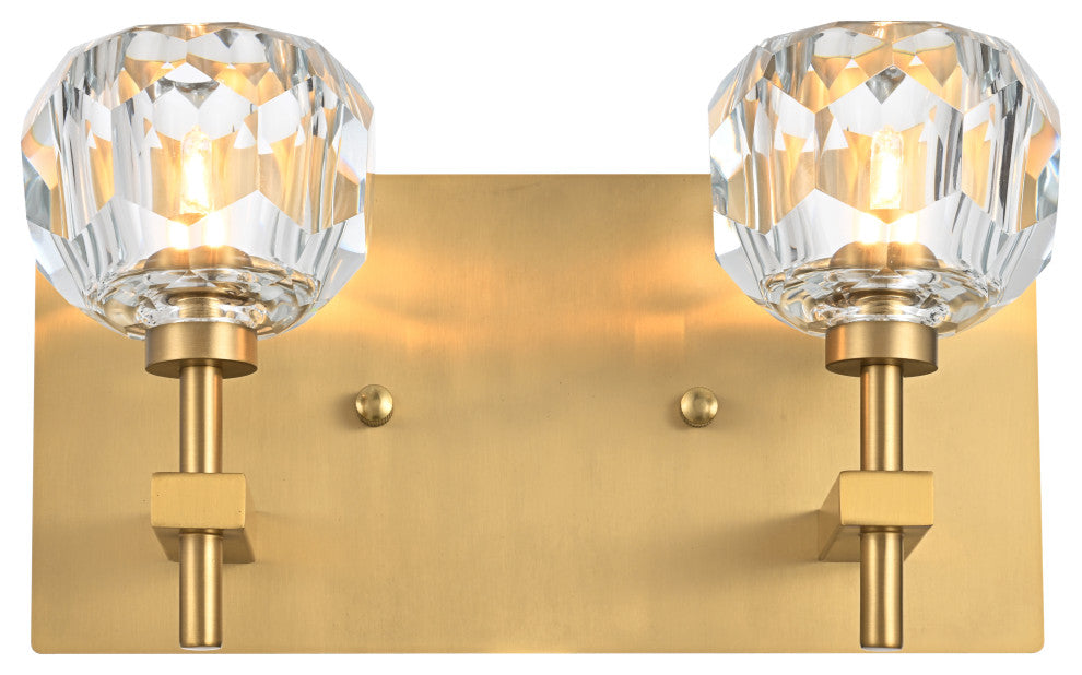 2 Light Wall Sconce, Gold