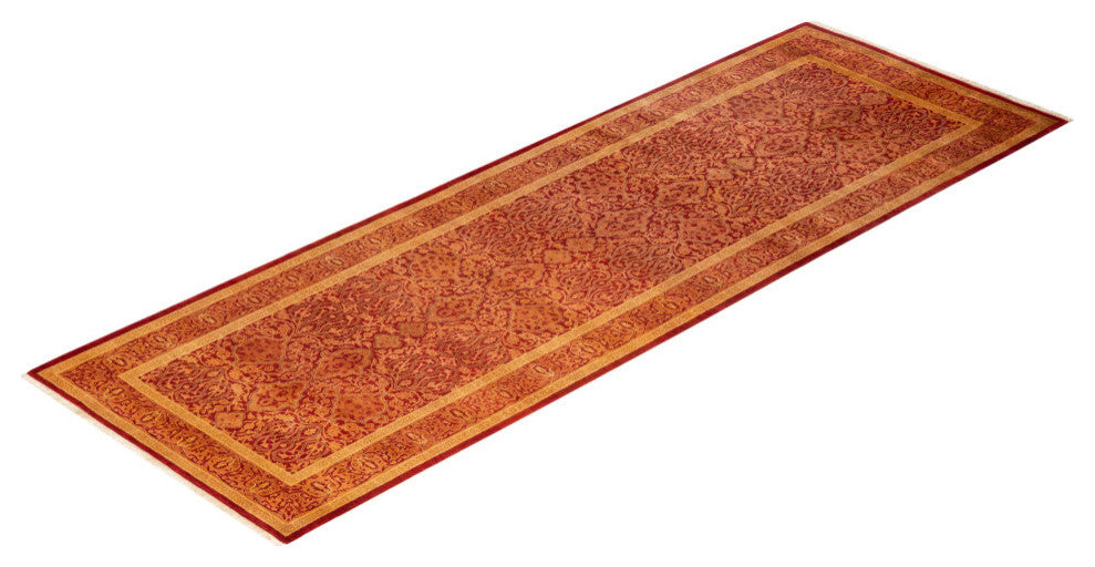 Mogul, One-of-a-Kind Hand-Knotted Area Rug Orange, 3'0"x9'1"