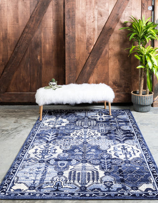 Unique Loom Blue La Jolla Cathedral 4'x6' Area Rug