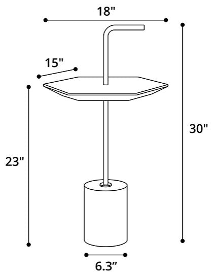 Andes Nesting Side Tables, Black Granite Quartz
