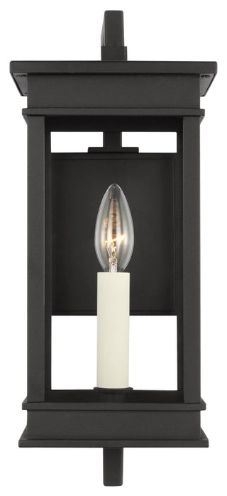 Cupertino 1-Light Outdoor Small Bracket Wall Lantern Sconce, Textured Black