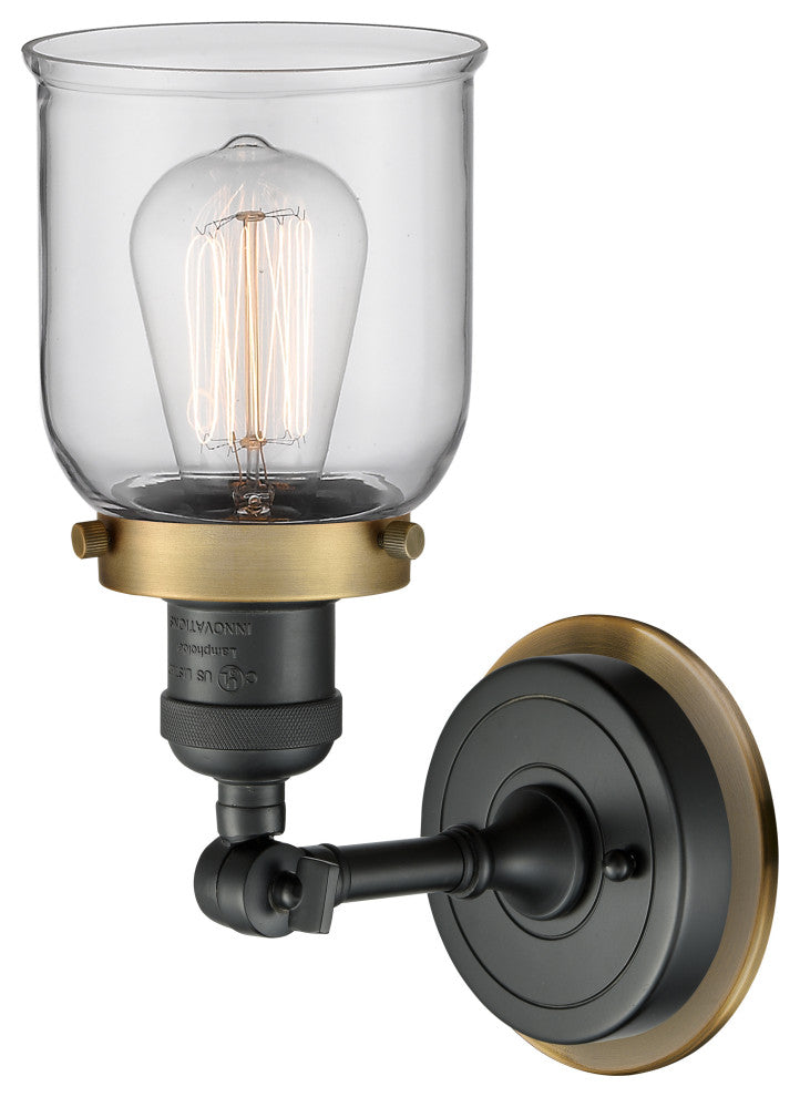 INNOVATIONS LIGHTING 203BK-BPBB-HRBB-G52 Small Bell 1 Light Mixed Metals Sconce