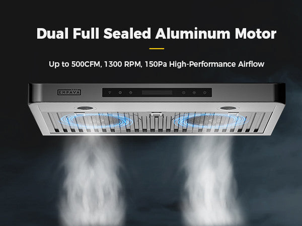 36 In. 500 CFM Ducted Under Cabinet Range Hood With Soft Touch Controls