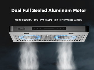 36 In. 500 CFM Ducted Under Cabinet Range Hood With Soft Touch Controls