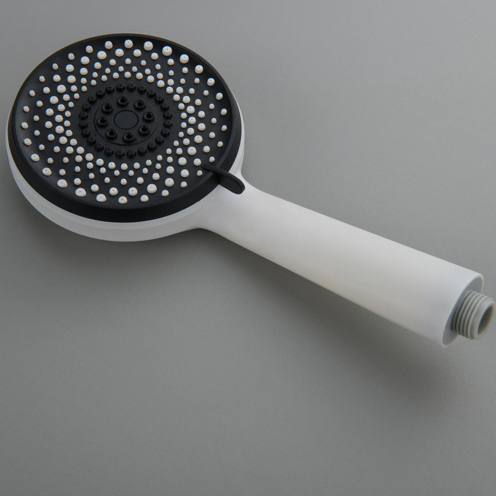Trendy Design Multi-Function Complete Shower System With Rough-in Valve, Pure Wh