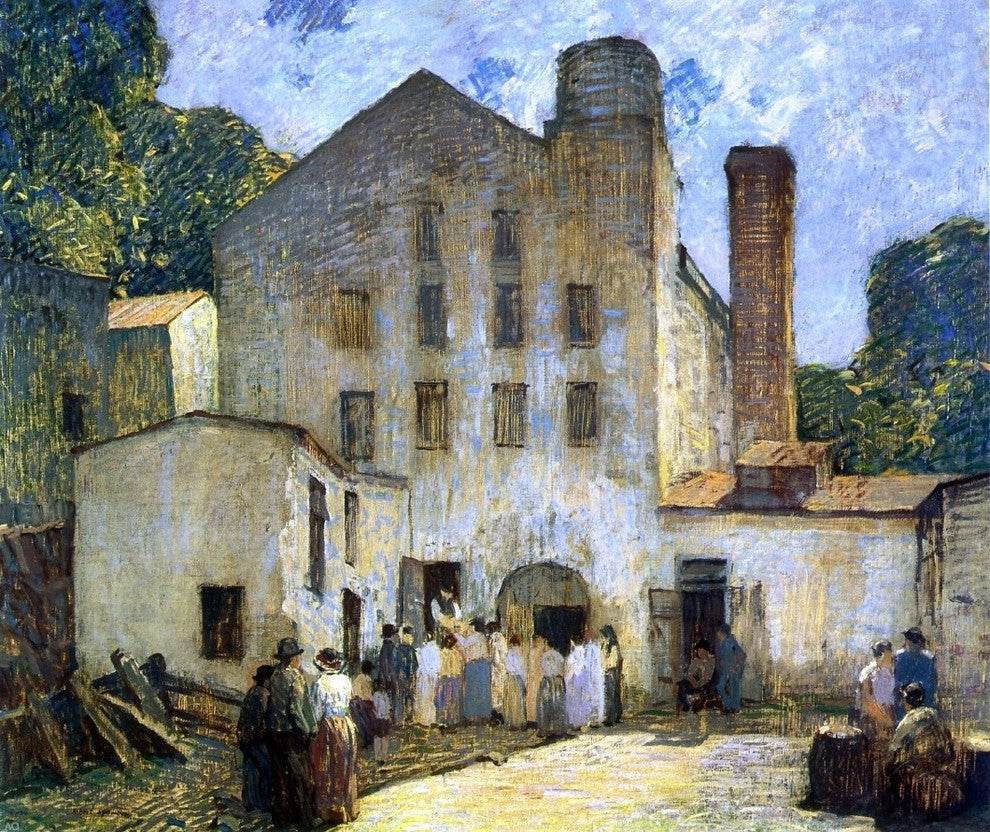 Robert Spencer The Silk Mill, 20"x25" Gallery Wrapped Canvas Print