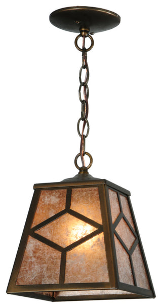 8 Square Diamond Craftsman Mini Pendant
