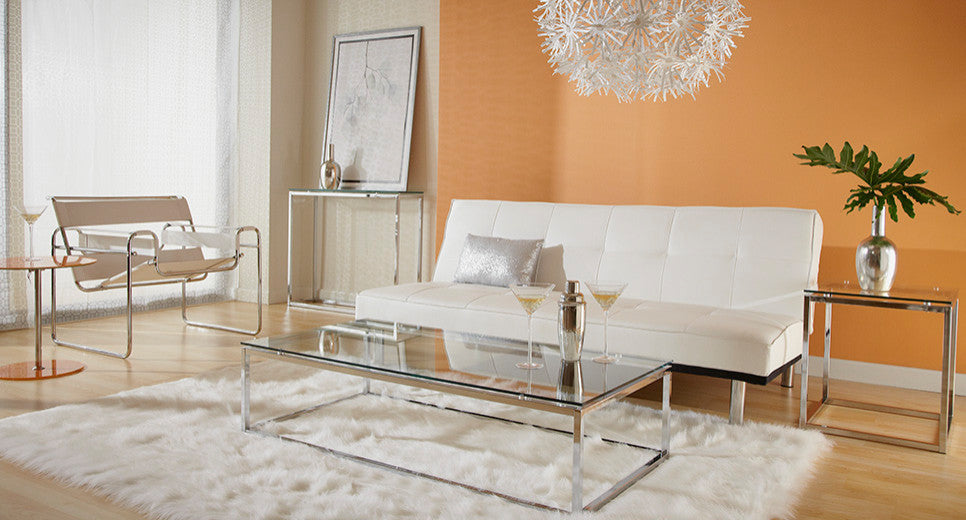 Sandor Console Table, Clear Glass/Chrome