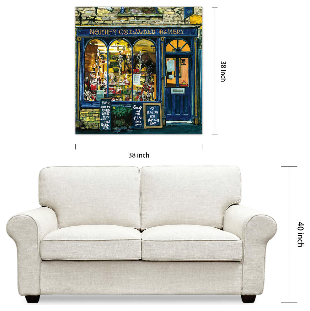 "Spot" Store Wall Art Frameless Free Floating Tempered Glass Print Set of 2