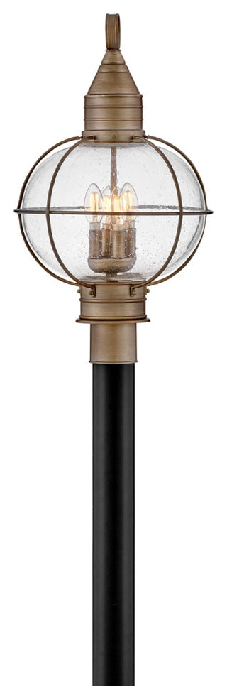Hinkley Cape Cod 23.75" Large Post/Pier Mount Onion Lantern, Burnished Bronze