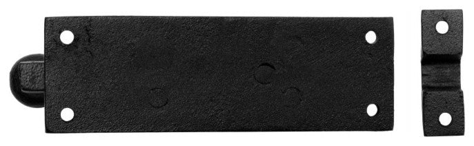 10 Black Wrought Iron  Cabinet or Door Slide Bolt 4" W |