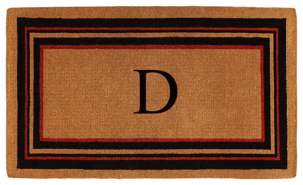 Esquire Monogram Doormat, Extra-Thick 18"x30", Letter D