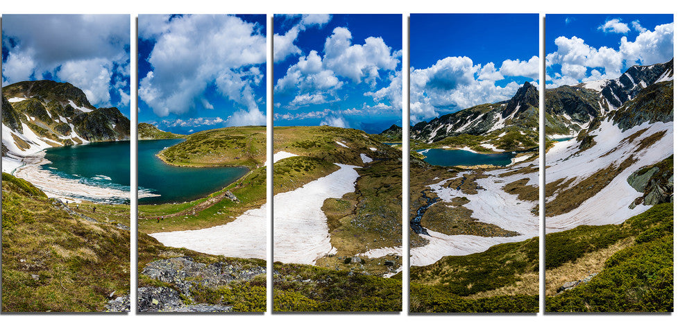 "Seven Rila Lakes in Bulgaria" Canvas Print, 5 Panels