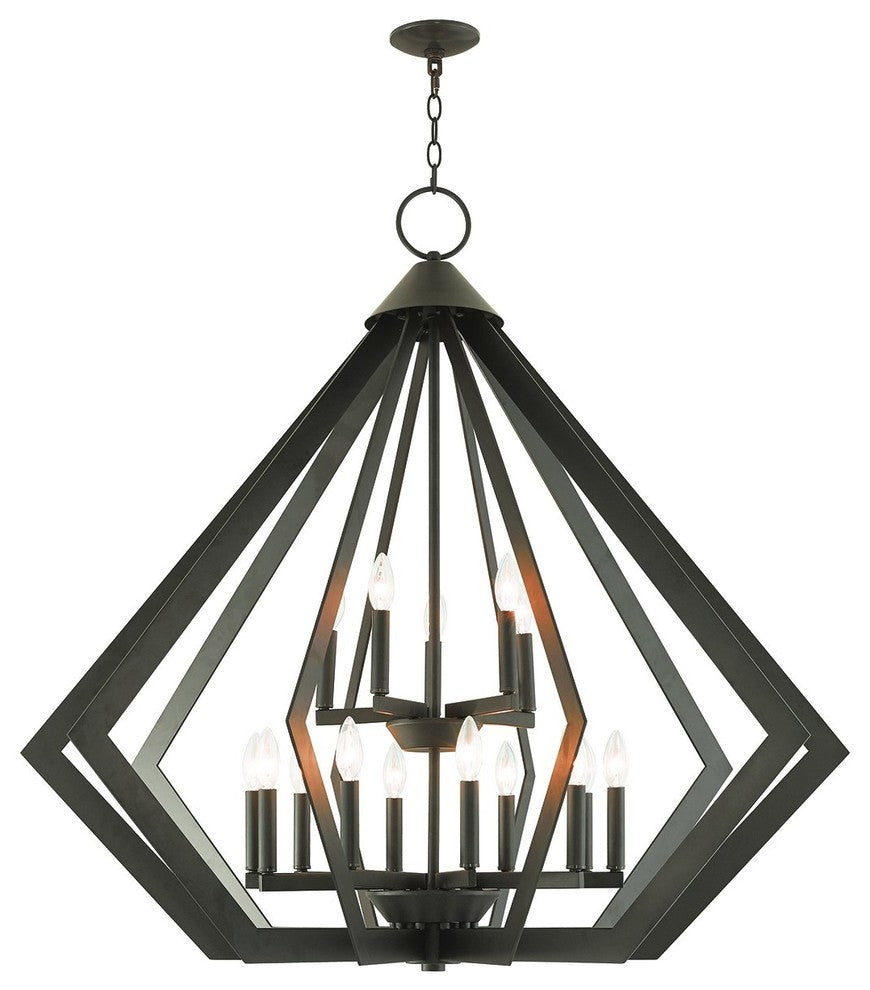 Livex Lighting Prism Light Foyer Chandelier, Bronze