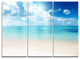 "Sand of Beach in Blue Caribbean Sea" Metal Wall Art, 3 Panels, 36"x28"