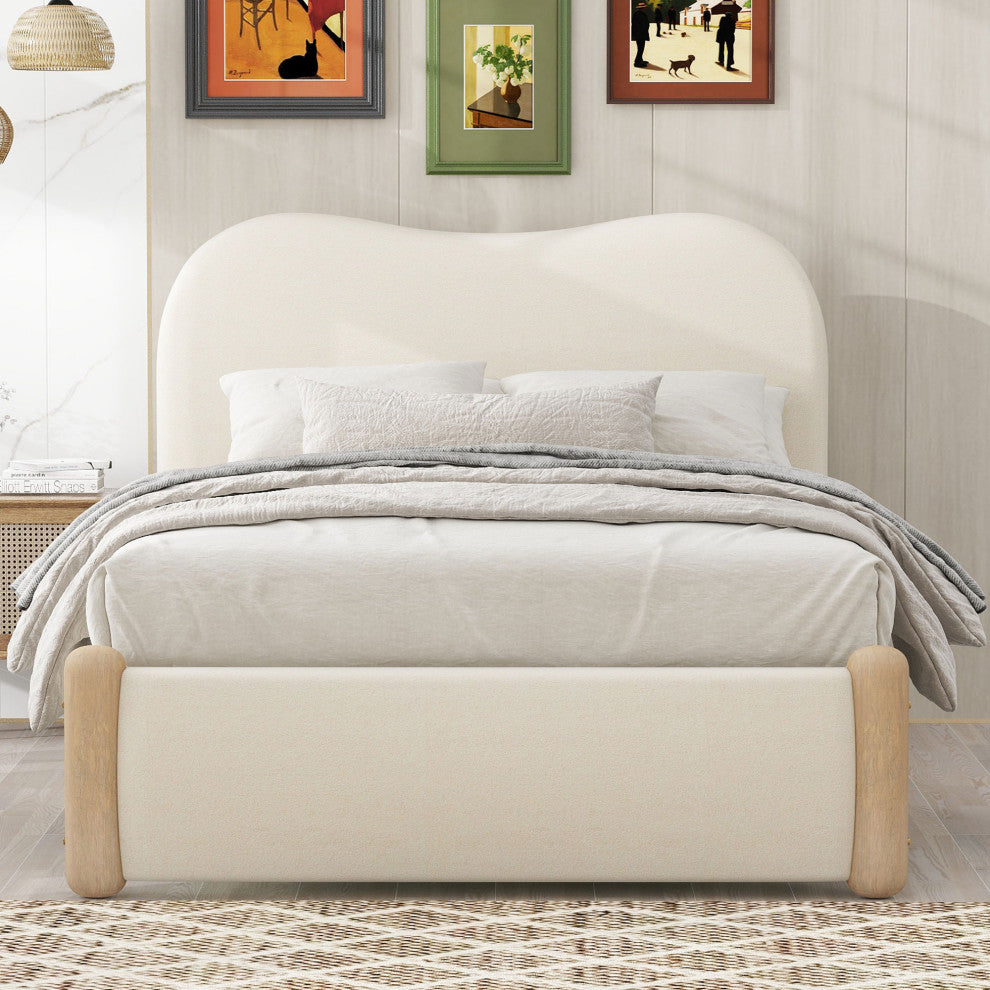 Gewnee Twin Size Upholstered Platform Bed