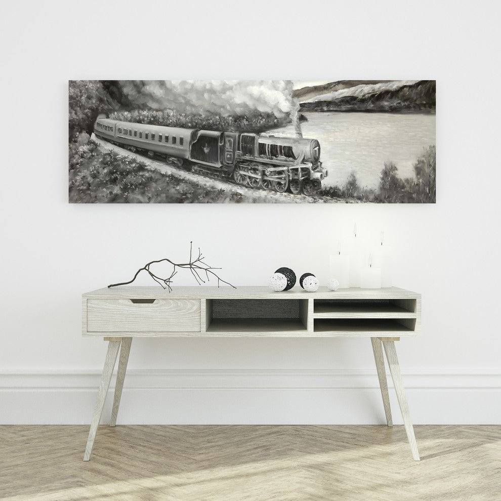Vintage Locomotive Passenger Print on Wrapped Canvas