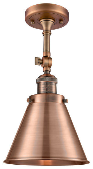 Appalachian 1-Light Semi-Flush Mount, Antique Copper, Antique Copper
