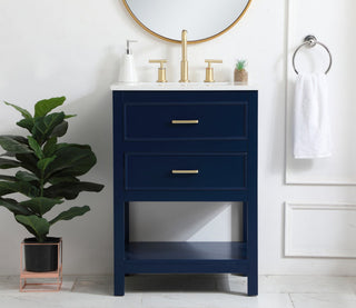 Home Living 24" Single Bathroom Vanity, Blue