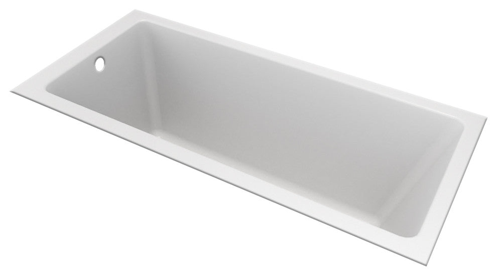 CHI White Acrylic Extra Deep Undermount End Drain Bathtub by Valley Acrylic, Whi