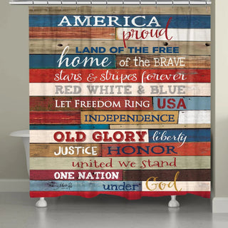 Laural Home America Proud Shower Curtain