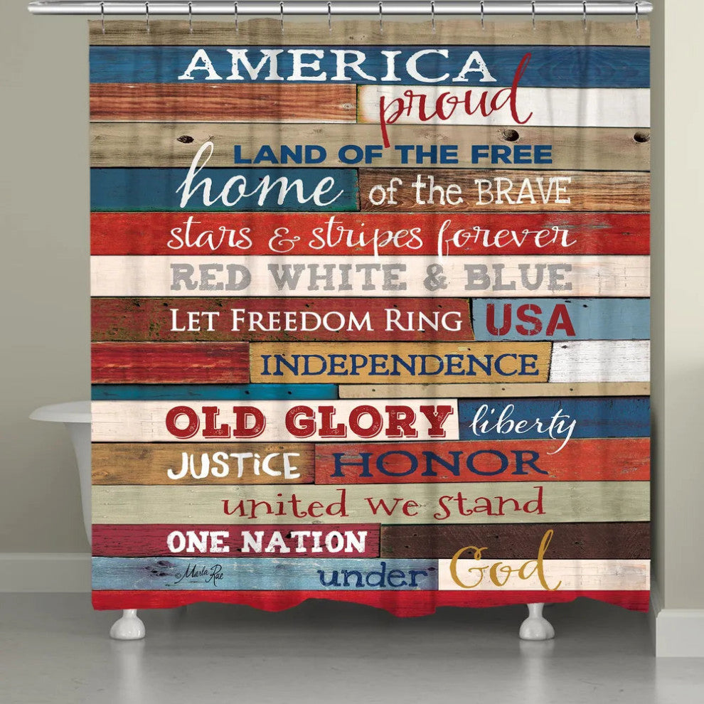 Laural Home America Proud Shower Curtain