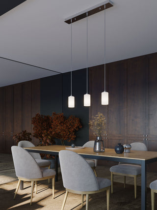 Leo 3-Light Linear Pendant, 120V, 60W, Satin Nickel