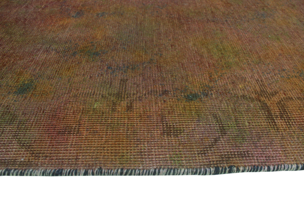 Vintage Distressed CoLight ere Gold/Green Runner, 3'0x12'2
